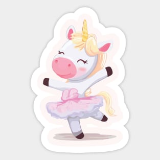 Unicorn Ballerina Sticker